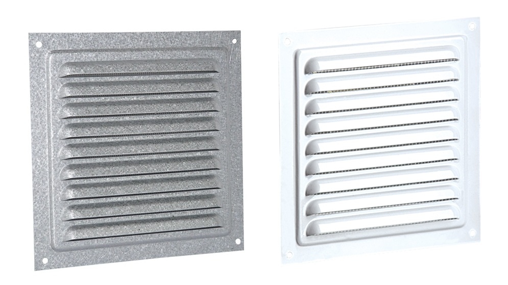 Lüftungsgitter Metall verzinkt eckige Ausführungen