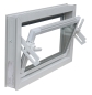 Preview: Kellerfenster weiss 90 x 50 cm Einfachverglasung