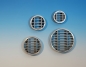 Preview: Lamellengitter feuerhemmend rund Durchmesser 248mm