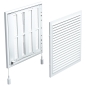 Preview: Lüftungsgitter weiss Kunststoff 250 x 250mm verschließbar