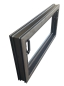 Preview: Kellerfenster braun 90 x 40 cm Isolierglas UG-Wert 3,3