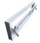 Preview: Kellerfenster weiss 100 x 30 cm Einfachverglasung