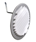 Preview: Variables Lueftungsgitter Aluminium eloxiert DN 145 für Rohre 80-125 mm