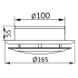 Preview: Skizze Zuluft Tellerventil PVC weiß System 100