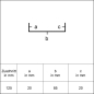 Preview: U- Profil 20 x 85 x 20mm Aluminium natur Länge 1,25 Meter