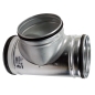 Preview: Wickelfalzrohr T - Stück Durchmesser 100-100-100 mm