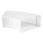 Preview: Flachkanalbogen waagerecht abschneidbar für Flachkanal 206 x 60 mm