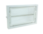Preview: Kellerfenster weiss 80 x 40 Isolierverglasung 3.3 mit Komplett Set Sicherheitsstange