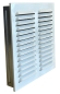 Preview: Lüftungsgitter mit Lamellen 430 x 440 mm und Einbaurahmen