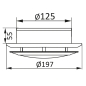 Preview: Skizze Zuluft Tellerventil PVC weiß System 125