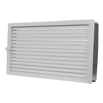 Warmluftgitter, Kachelofengitter weiss 20 x 15 cm