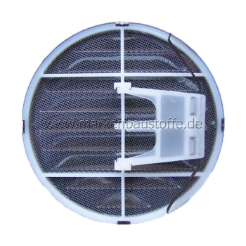 Lüftungsgitter Edelstahl DN 130 mit Klemmfeder fuer Rohre 80-125 mm