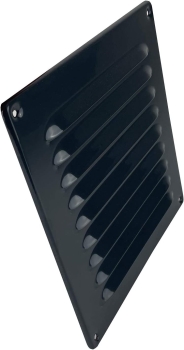 Lüftungsgitter Aluminium anthrazit 16 x 16 cm incl. Insektenschutz, Schrauben, Dübel