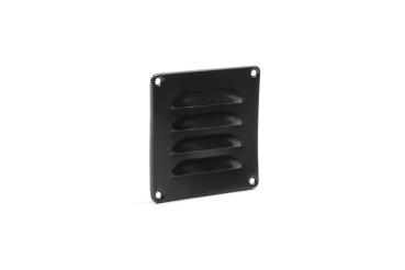Lüftungsgitter Aluminium 10 x 10cm, Schwarz incl. Insektenschutz, Schrauben, Dübel