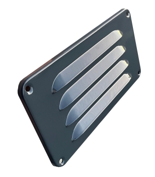 Lüftungsgitter Aluminium anthrazit 130 x 90 mm incl. Insektenschutz, Schrauben, Dübel