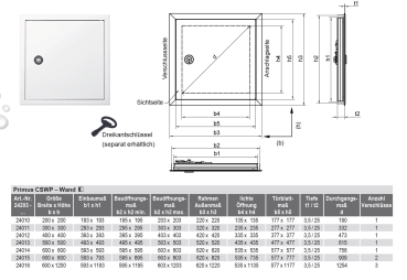 Preview: datenblatt Revisionstüren CSWP