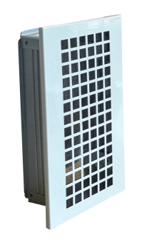 Lüftungsgitter Stahlblech 140 x 185 mm und Einbaurahmen