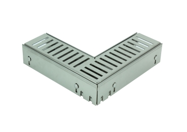 Rinnenwinkel 90 Grad Rost Schlitzdesign für Entwässerungsrinne Edelstahl Bauhöhe 60 bis 80mm höhenverstellbar