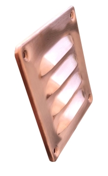 Lüftungsgitter aus Kupfer 10 x 10 cm, incl. Insektenschutz, Edelstahlschrauben und Dübel