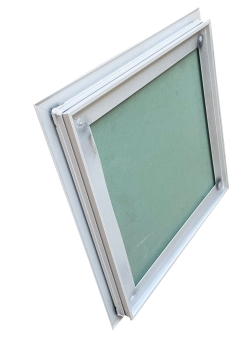 Preview: Rückseite Revisionstür 200 x 200 mm weiss luftdicht, staubdicht, schlagregendicht