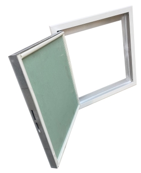 Preview: Revisionstür 500 x 500 mm weiss luftdicht, staubdicht, schlagregendicht