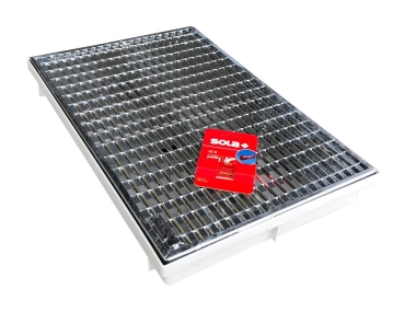 ACO Maschenrost 60 x 40 mit Vario Light Bodenwanne und Schnurwasserwaage