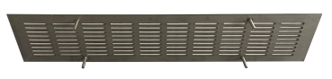 Rückseite Lüftungsblech, Stegblech Edelstahl gebürstet 400 x 80 mm