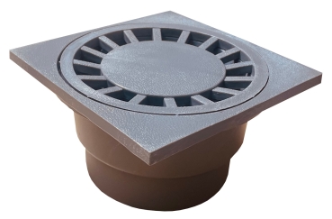 Haus und Hofablauf 15 x 15 cm senkrecht DN 50, 75, 110