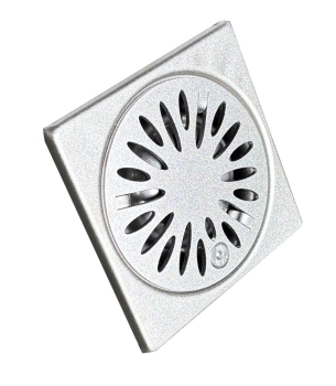 Edelstahl Bodenablauf, Kellerablauf 10 x 10 cm senkrechter Abgang DN 40