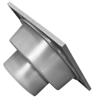 Preview: Haus und Hofablauf 20 x 20cm grau senkrechter Abgang DN 110/75