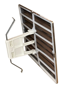 Preview: Lüftungsgitter Edelstahl mit Klemmfeder