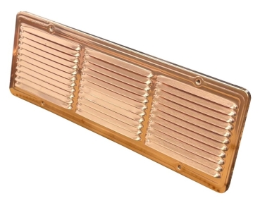 Lüftungsgitter aus Kupfer 415 x 150 mm, incl. Insektenschutz, Edelstahlschrauben und Dübel