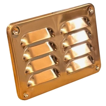 Lüftungsgitter aus Kupfer 130 x 90 mm, incl. Insektenschutz, Schrauben und Dübel