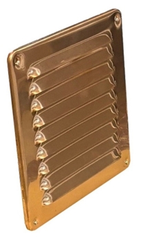 Lüftungsgitter aus Kupfer 155 x 155 mm incl. Insektenschutz, Edelstahlschrauben und Dübel