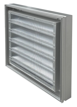 Preview: Lamellengitter Wandanbau L-Form 165 x 165 mm Aluminium eloxiert