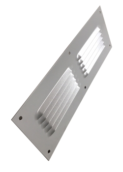 Kiemenblech, Lueftungsgitter Aluminium Aluminiumfarbig 300 x 100 mm incl. Insektenschutz