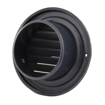 Preview: Luftkugel Edelstahl mit Stutzen für Rohre DN 100 schwarz