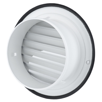 Preview: Luftkugel Edelstahl weiß mit Stutzen für Rohre DN 100