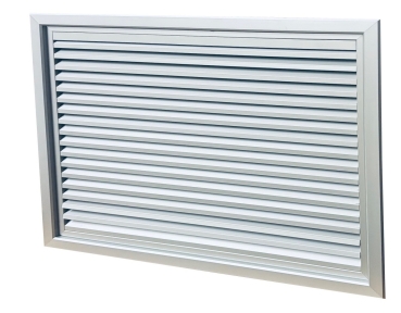 Preview: Revisionslüftungsgitter 200 x 200mm Aluminium eloxiert, Blickdicht, Klickverschluss