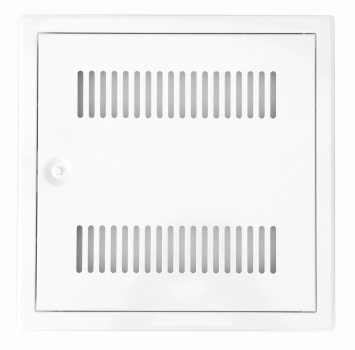 Revisionstüre Softline weiß Lüftungsschlitze Sondermaße auf Anfrage