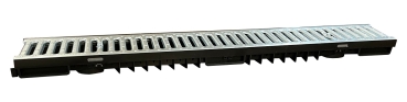 Entwässerungsrinne 1 Meter, Bauhöhe 55 mm incl. Laubschutz