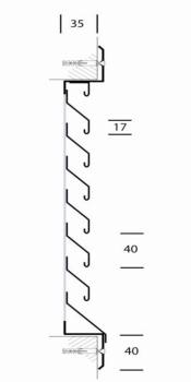 Preview: Lamellengitter feststehend aus Edelstahl, Sonderanfertigung auf Anfrage