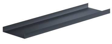 U- Profil 20 x 125 x 20mm Aluminium anthrazit Länge 1,25 Meter