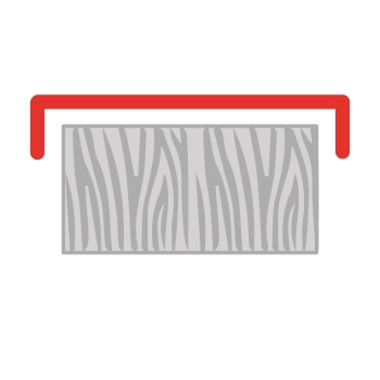 U- Profil 20 x 125 x 20mm Aluminium anthrazit Länge 1,25 Meter