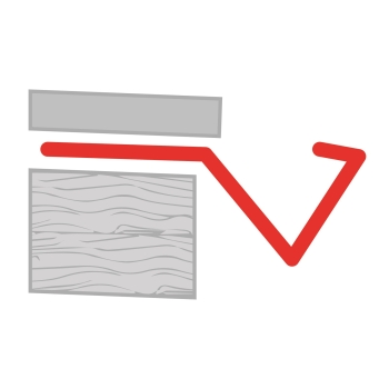 Verbinder Vordach Dachrinne Aluminium anthrazit V- Mini