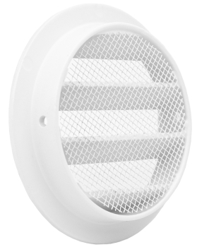 Preview: Wetterschutzgitter Aluminium Guss DN 80 weiß