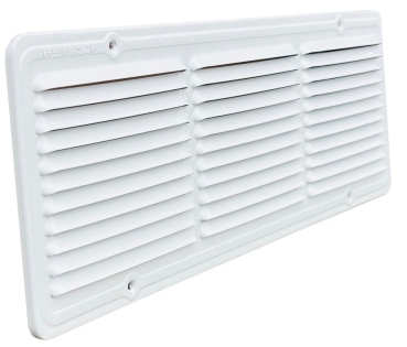 Lüftungsgitter Aluminium weiß rechteckig 415 x 150 mm