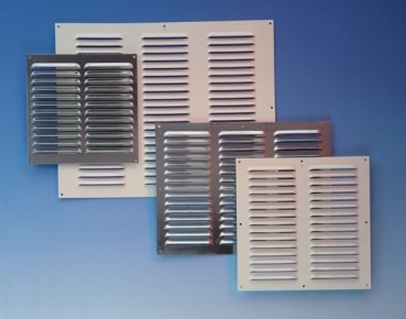 Kiemenblech, Lueftungsgitter Aluminium weiss 228 x 152 mm incl. Insektenschutz