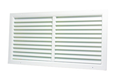 Lüftungsgitter 500 x 100 mm weiss Strangprofil incl. Dichtung, Edelstahlschrauben, Dübel, Insektenschutz