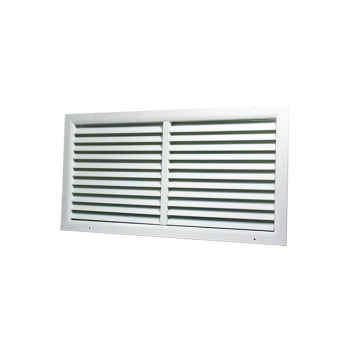 Lüftungsgitter 500 x 350 mm weiss Strangprofil incl. Dichtung, Edelstahlschrauben, Dübel, Insektenschutz